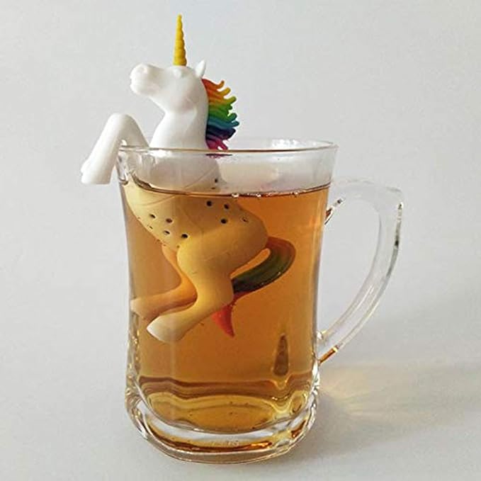 Cute Snail Shape Silicone Tea Bag Holder Tea Infuser Tea Filters Unicorn Tea Infusion Tea Strainer Steeper Shape Silicone Wine Cup Tag Tea Holders Suitable for Family Parties Office Supplies 6PCS