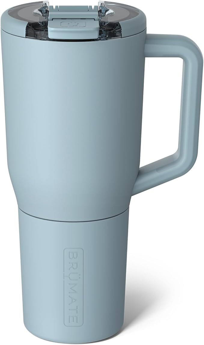 BrüMate Müv - 35oz 100% Leak Proof Insulated Coffee Mug with Handle & Lid - Stainless Steel Coffee Travel Mug - Double Walled Coffee Cup (Mist) - Bloomnest