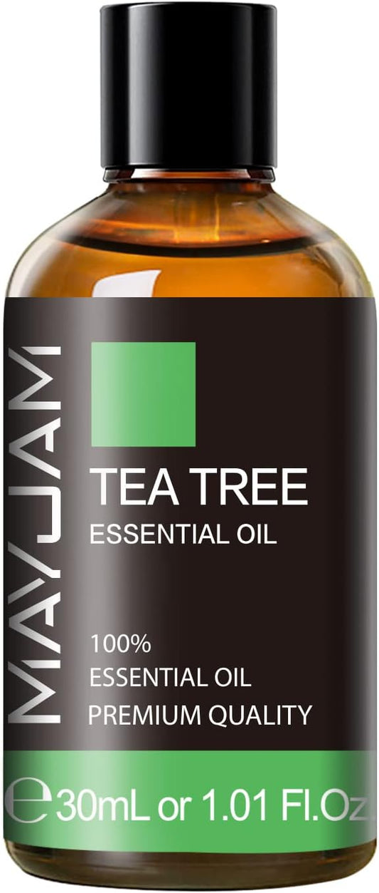 Tea Tree Essential Oil, MAYJAM Pure Essential Oils for Diffusers for Home and Office, 1.01FL.OZ Tea Tree Oil for Candle Making, DIY Soap, 30ML/Bottle - Bloomnest