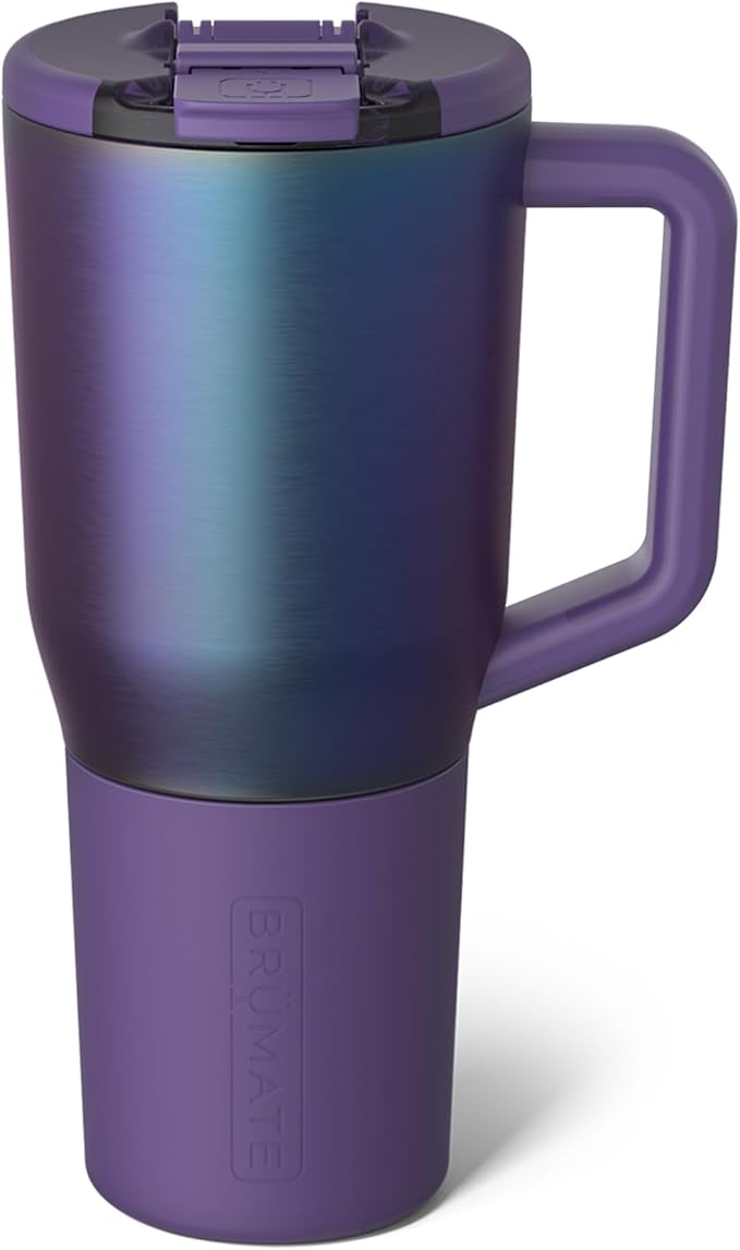 BrüMate Müv - 35oz 100% Leak Proof Insulated Coffee Mug with Handle & Lid - Stainless Steel Coffee Travel Mug - Double Walled Coffee Cup (Dark Aura) - Bloomnest