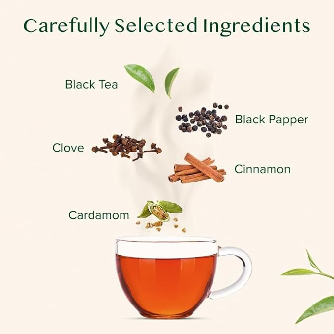 VAHDAM, Double Spice Masala Chai Tea (50+ Cups, 3.53oz) Strong, Robust & Spicy Blend - Black Tea CTC, Cardamom, Cinnamon, Cloves & Black Pepper | Pure Unblended Loose Leaf Tea | Vacuum Sealed - Bloomnest