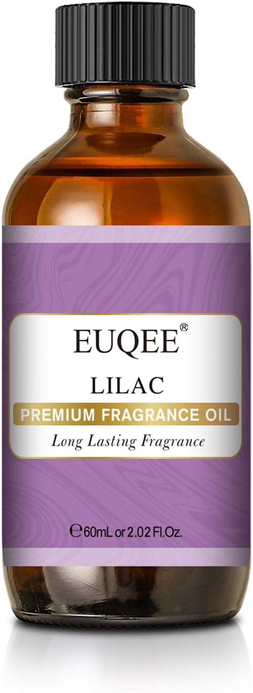 EUQEE Lilac Fragrance Oil, 60ml Premium Lilac Essential Oils Scented Oil with Glass Dropper for Diffusers, DIY Soap & Bath Bombs (2.02 Fl oz) - Bloomnest