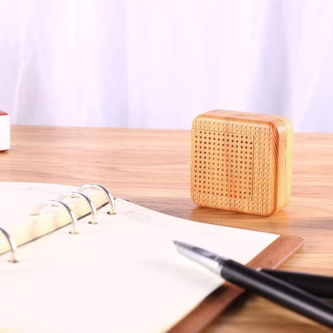Weljoy Wood Grain Portable Diffuser for Essential Oils – Car or Travel, Mini Size, Quiet, Waterless, Re-Chargeable Battery or USB (Wood Grain) - Bloomnest