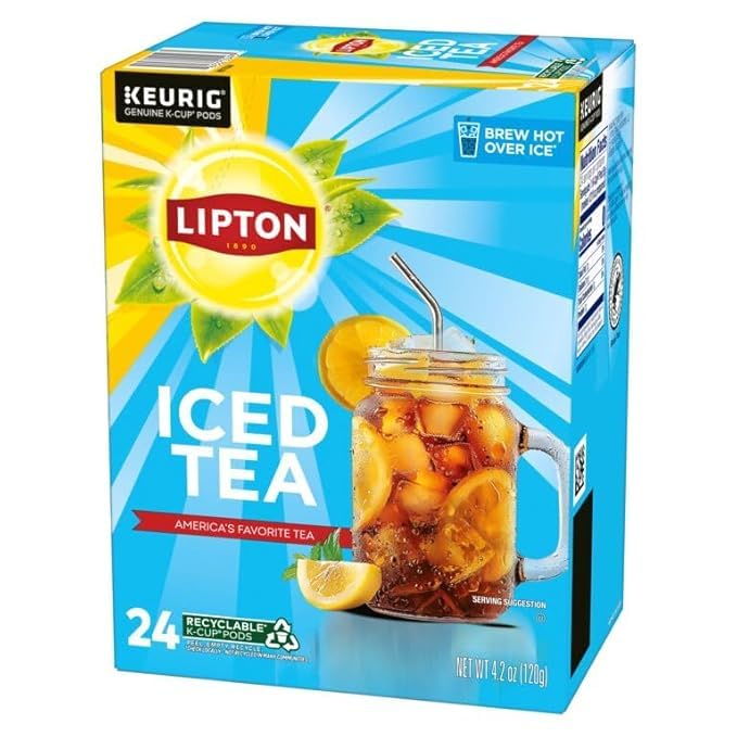 Lipton Iced Tea K-Cups, Unsweetened Black Iced Tea, 24 K-Cup Pods - Bloomnest