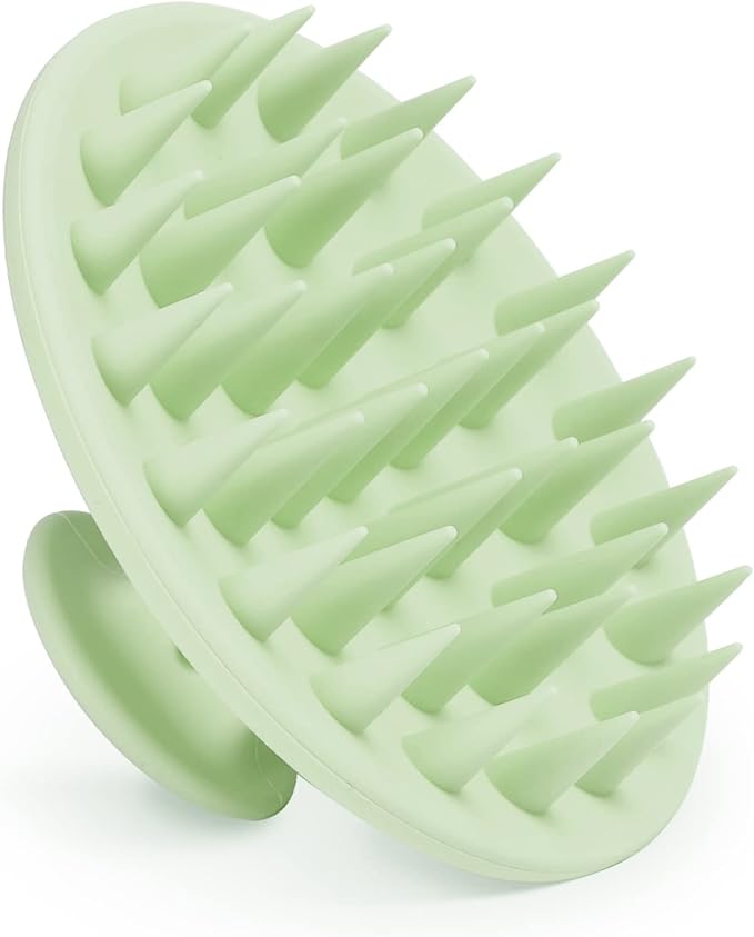 Meartchy Silicone Scalp Massager Shampoo Brush, Scalp Scrubber for Hair Growth (Grass Green) Meartchy