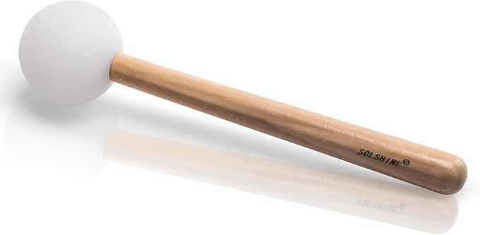 SOLSHINE Crystal Singing Bowl Mallet - Wooden Healing Striker with Rubber Tip for Sound Therapy, Yoga Meditation, Chakra Balancing & Energy Cleansing Tools - Bloomnest