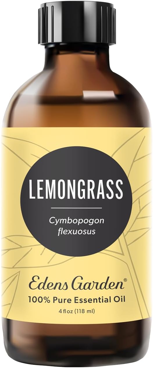 Edens Garden Lemongrass Essential Oil- 100% Pure Premium Grade, Undiluted, Natural, Therapeutic, Aromatherapy, The Best for Diffuser, Candle, Laundry, Humidifiers 118 ml (4 fl oz) EdensGarden
