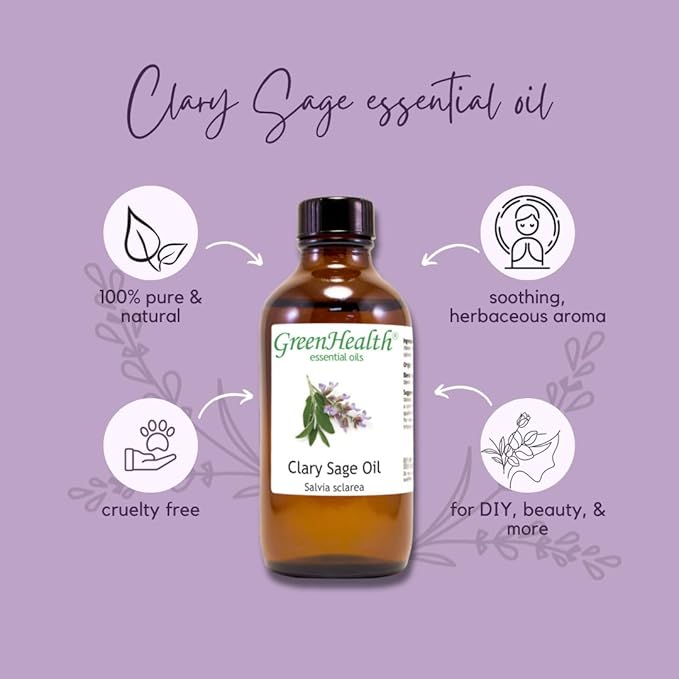 GreenHealth - 5 ml Clary Sage Essential Oil - 100% Pure
