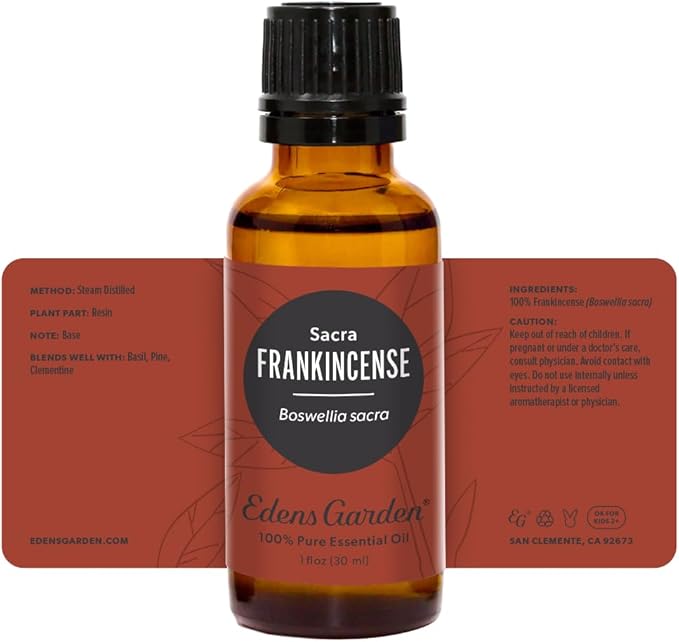 Edens Garden Frankincense- Sacra Essential Oil- 100% Pure Premium Grade, Undiluted, Natural, Therapeutic, Aromatherapy, The Best for Diffuser, Skin, Humidifiers, Kid Safe 30 ml (1 fl oz) - Bloomnest