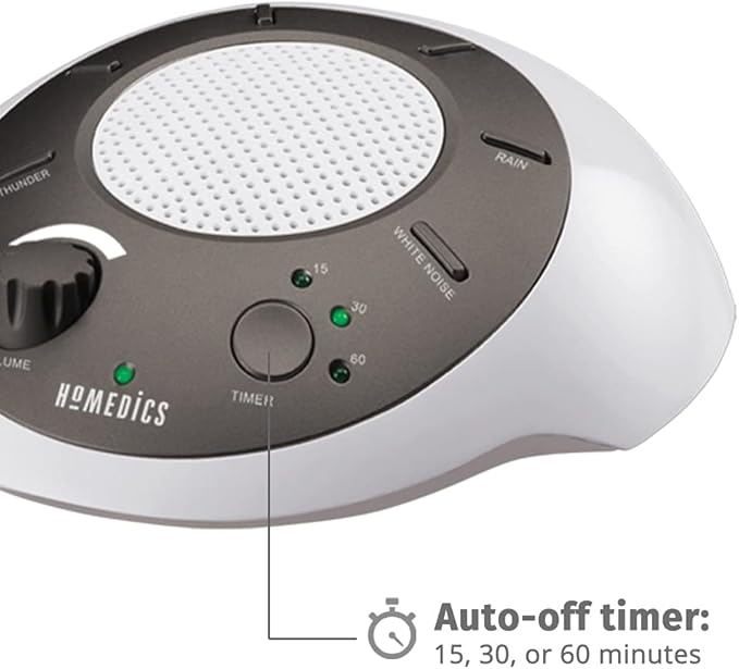Homedics SoundSleep White Noise Sound Machine, Gold, Small Travel Sound Machine with 6 Relaxing Nature Sounds, Portable Sound Therapy for Home, Office, Nursery, Auto-Off Timer, by Homedics - Bloomnest