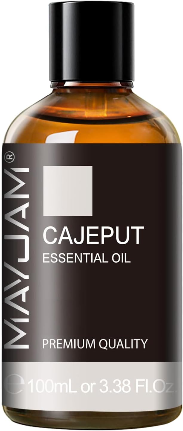 MAYJAM Cajeput Essential Oil, 3.38FL.OZ Pure Essential Oils with Glass Dropper, Large Volume Cajeput Oil, Perfect for Massage, DIY Candle and Soap Making (100ML) - Bloomnest