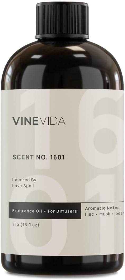 VINEVIDA [16 Fl Oz] Scent NO. 1601 Fragrance Oil for Cold Air Diffusers, Aromatic Notes of Lilac Musk Peach, Essential Oils for Diffuser Oil Refill & Air Freshener Room Spray - Bloomnest