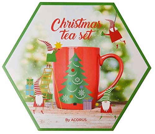ACORUS Christmas Tea Set, Herbal Fruit Tea Gift Set, 60 Assorted Tea Bags Variety Pack, Herbal Tea and Fruit Tea Sampler, Specialty Tea Bags Individually Wrapped, Tea Gifts for Women, Men, Tea Lovers - Bloomnest