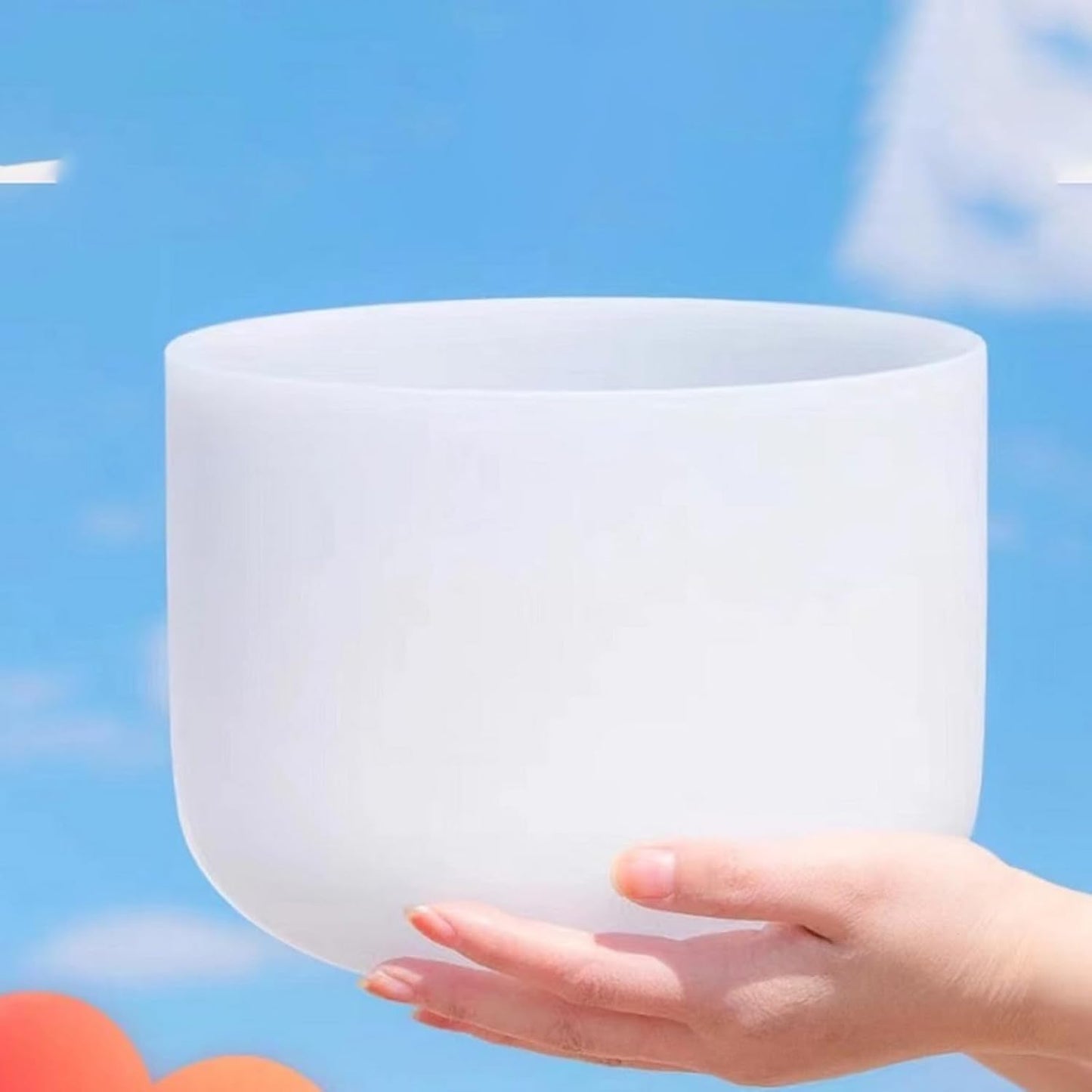 Hye-eun Large Crystal Singing Bowl, 14 Inch C Note 432hz Root Chakra Bowl with Carrying Case for Yoga Meditation Sound Healing Energy Yoga, Spiritual