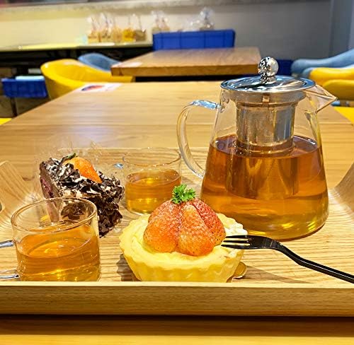 Glass Teapot with Infuser Tea Pot 32oz/43oz Tea Kettle Stovetop Safe Blooming and Loose Leaf Tea Maker Set (32oz/ 950ml) - Bloomnest