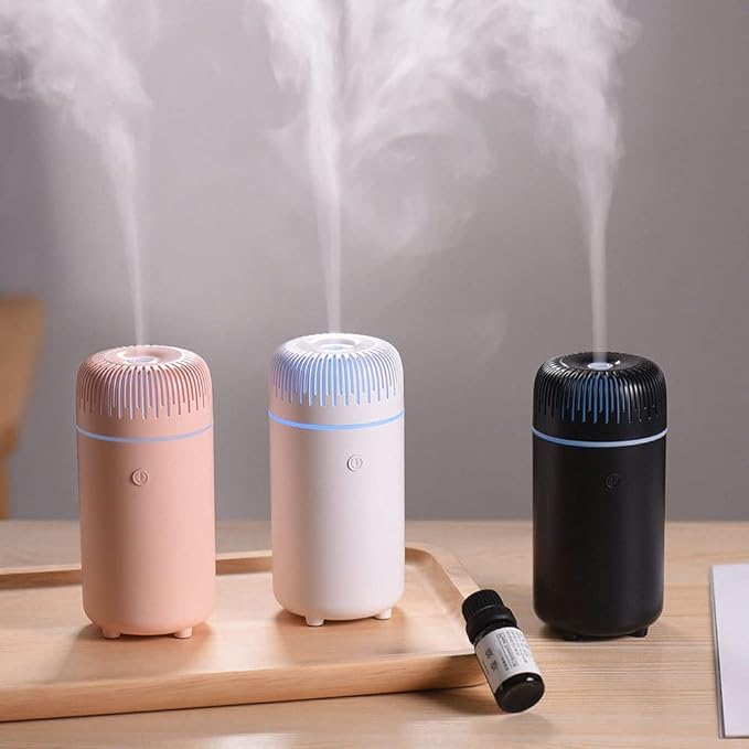 Car Diffuser Humidifier USB Aromatherapy Essential Oil Air Freshener USB Cool Mist Mini Portable Diffuser for Car Home Office Bedroom (Pink) - Bloomnest