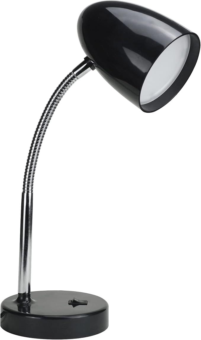 ENERGETIC SMARTER LIGHTING LED Desk Lamp, Flexible Gooseneck with Table lamp, 3.5W 240LM 4000K Cool White Study Lamps for Bedroom and Office, Eye Protection, ETL Listed,Black - Bloomnest