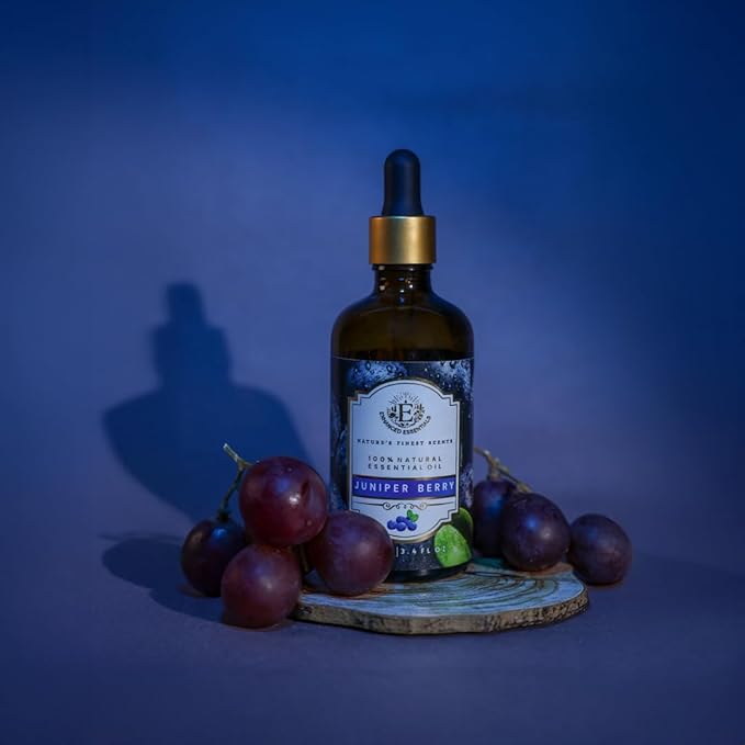 Luxurious Juniper Berry Essential Oil by Enhanced Essentials| Slow Distilled & Pure| for Home,Diffusers,Skin & Hair Care,Aromatherapy,Bath,Perfume,Soap & Candle Making|with Glass Dropper|100 ml Bloomnest