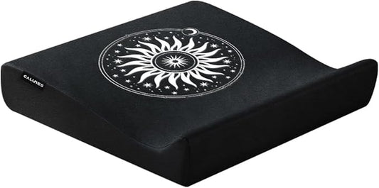 Luxe Velvet Meditation Cushion Set, Zafu Yoga Floor Mat High-Density Foam, 26.4" Large Floor Pillows, Removable Washable Cover for Indoor/Outdoor Use, Metaphysical Mandala Design - Bloomnest
