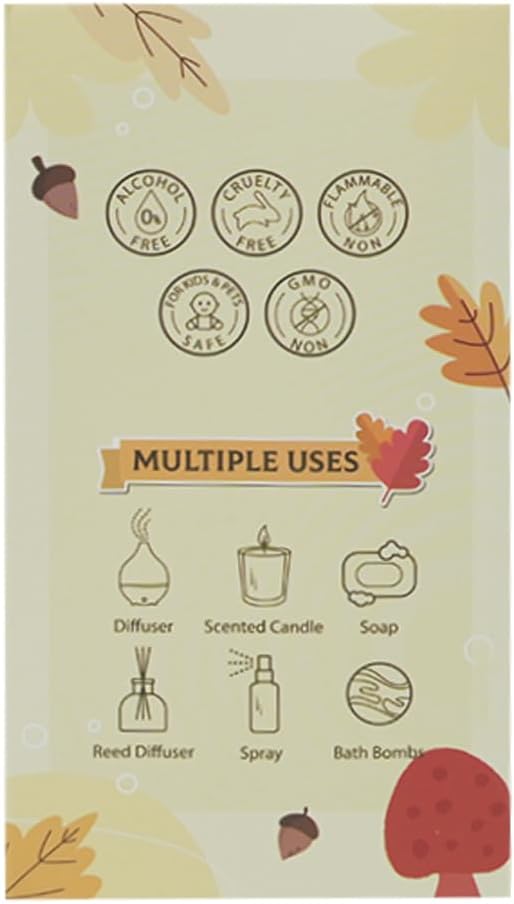 Autumn Wreath Fragrance Oil, Huge 4 Fl Oz, Premium Grade Essential Oil for Diffuser and Aromatherapy, Fall Scent for Soap Making, DIY Candle, Spray, Long Lasting Seasonal Scents - Bloomnest