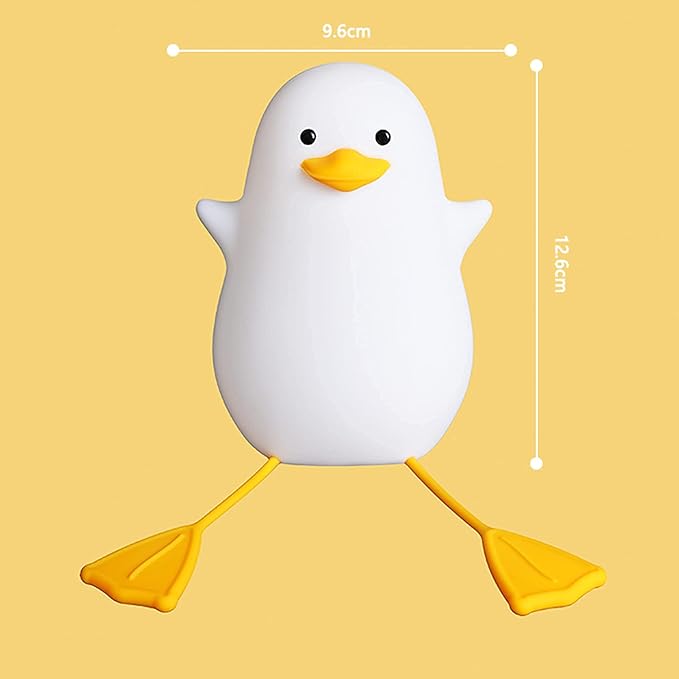 Attivolife Duck Night Light for Kids, Cute Animal Silicone Lamp Touch Control + Dimmable + Timer, USB Rechargeable LED Feeding, Bedside Bedroom Decor Birthday Gifts for Toddler Baby Women - Bloomnest