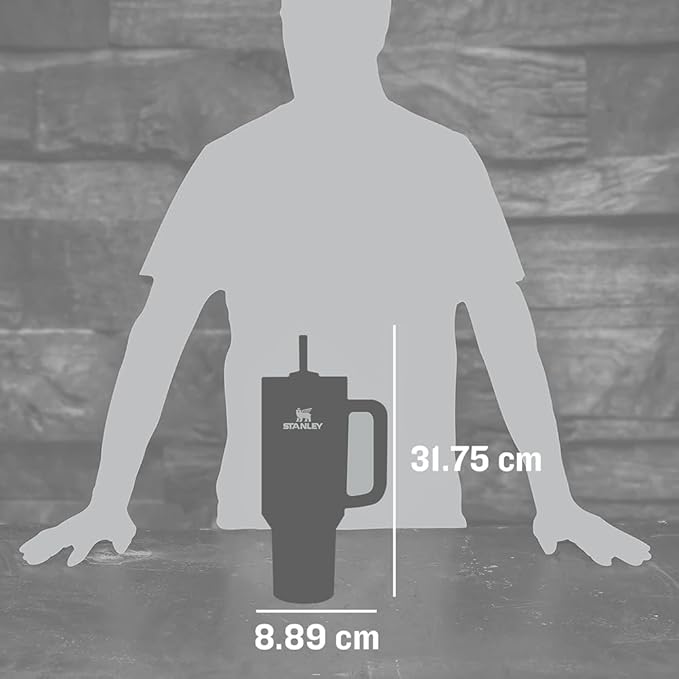 Stanley Quencher H2.0 Tumbler with Handle and Straw 40 oz | Flowstate 3-Position Lid | Cup Holder Compatible for Travel | Insulated Stainless Steel Cup | BPA-Free | Stainless Steel Shale