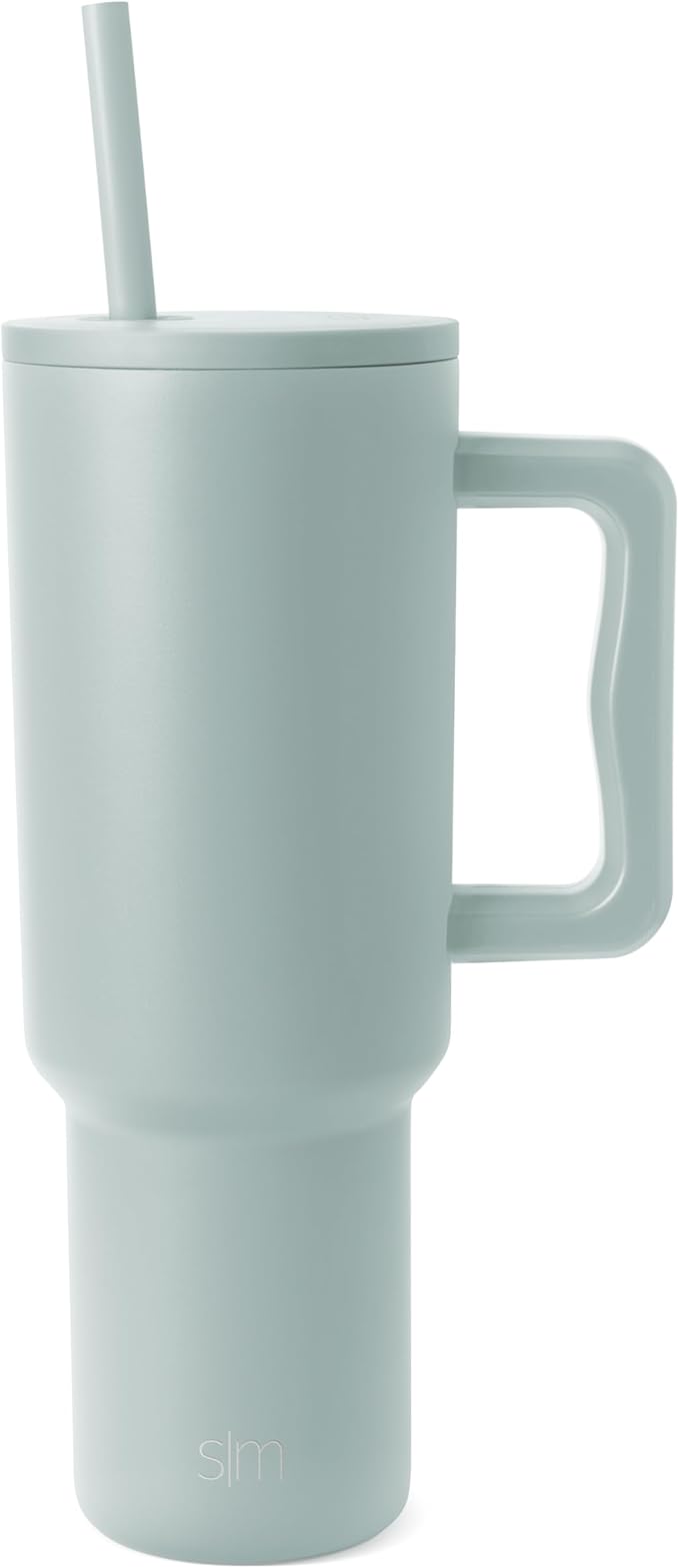 Simple Modern 40 oz Trek Tumbler with Handle and Straw Lid | Cup Holder Friendly Insulated Stainless Steel Travel Mug | Sea Glass Sage SimpleModern