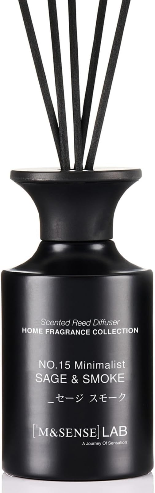 M&SENSE Reed Diffuser Set, 10.14 oz Non Toxic Reed Diffuser Sage Smoke Scented Home Fragrance Aromatherapy Diffuser for Bedroom Bathroom Office Home Decor Housewarming Gift