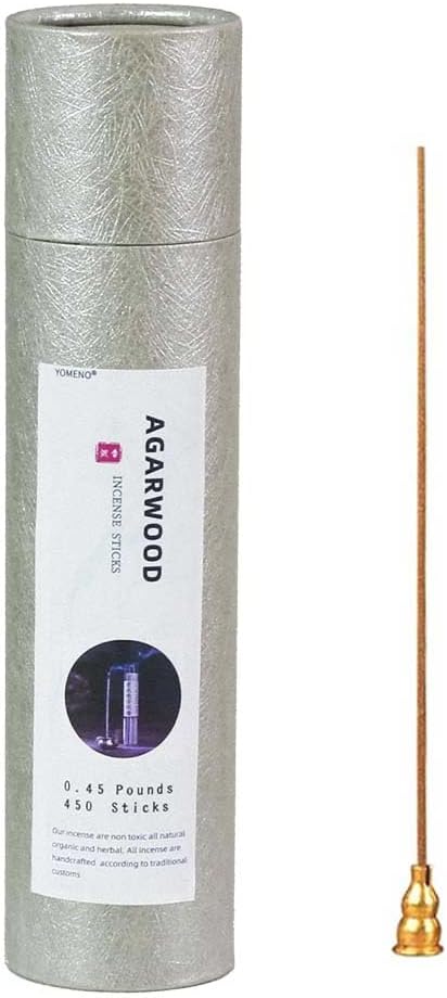 Agarwood Incense Sticks with Holder for Aromatherapy and Energy Clearing Stress Relief (Agarwood)