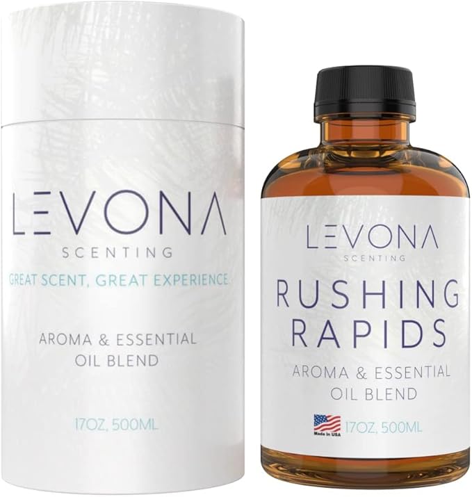 Levona Scent Essential Oil - Fresh Aroma for Home, Office, Hotel & Spa, Perfect in Humidifiers and Diffusers, Luxury Fragrance, With Grapefruit, Citrus, Vanilla Notes - 500ml/ 17 fl oz, Rushing Rapids - Bloomnest