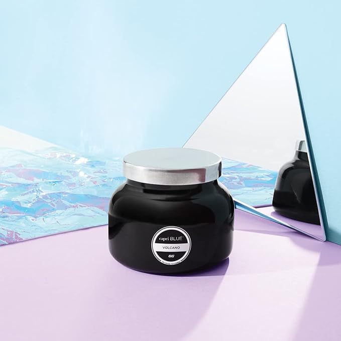 Capri Blue Volcano Scented Candles - Luxury Glass Jar Candles for Home Scented with Tropical Fruit & Sugared Citrus - Soy Wax Blend - Capri Blue Volcano - Black Color (19 oz) - Bloomnest