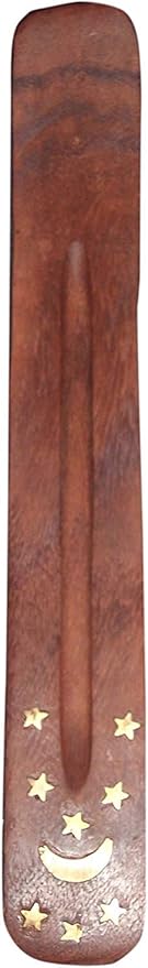 Bless-International Traditional-Handmade-Burner Wooden-Incense-Stick-Holder Ash-Catcher-Stand for-Aromatherapy-Meditation-Yoga (Incense Holder 10 inch(1 pcs)) - Bloomnest