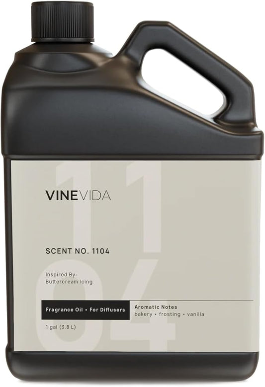 VINEVIDA [128 Fl Oz] Scent NO. 1104 Fragrance Oil for Cold Air Diffusers, Aromatic Notes of Buttercream & Fresh Bakery Essential Oils for Diffuser Oil Refill & Air Freshener Room Spray - Bloomnest