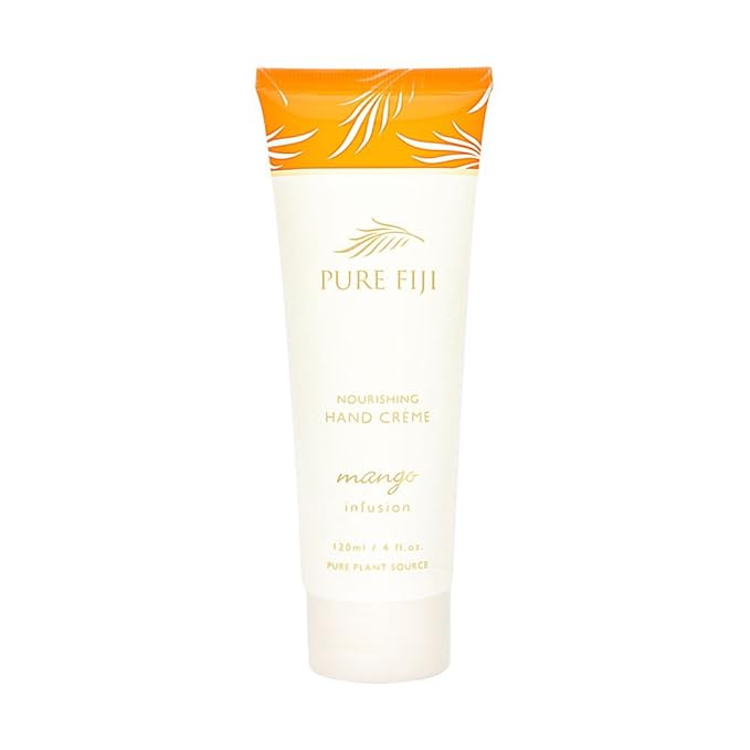 PURE FIJI Nourishing Hand Cream - Deep Moisturizing Hand Cream for Women and Man, Hand Lotion For Dry Hands - 24 Hour Moisture, Organic Ingredients, Mango, 4 oz - Bloomnest