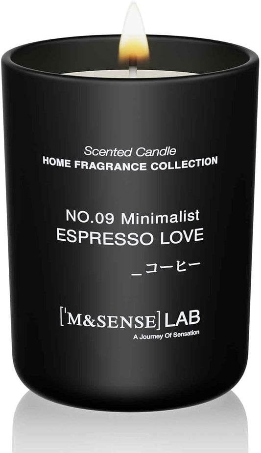 M&SENSE Natural Soy Candle| Espresso Love | 8.82 oz, 50H Burn | Minimalist Scented Candle for Relaxation, Gifting, Home Décor | for Bedroom, Office, Party Medium - Bloomnest