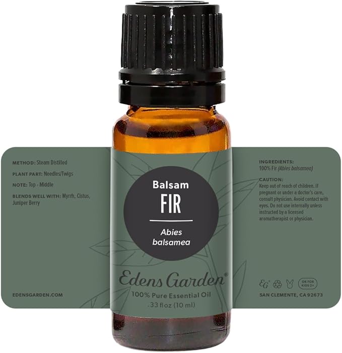 Edens Garden Fir- Balsam Essential Oil- 100% Pure Premium Grade, Undiluted, Natural, Therapeutic, Aromatherapy, The Best for Diffuser, Candle, Humidifiers, Kid Safe 10 ml (.33 fl oz) - Bloomnest