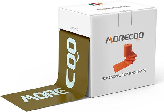MORECOO Risistance Bands, 25 Yard Roll Professional Latex Stretch Bands for Physical Therapy, Elastic Bands for Upper & Lower Body Exercises, Lower Pilates, Home Workouts & Rehab, Core Exercise - Bloomnest