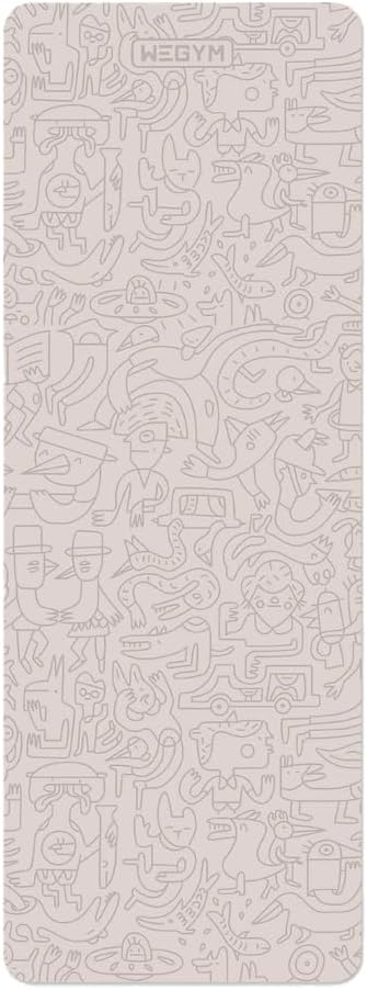 WeGym Yoga Mat, 4mm Cushioned Exercise Mat for Yoga, Pilates, Home Workouts - Anti Slip Polyurethane Suede Yoga Mat with Carrying Strap