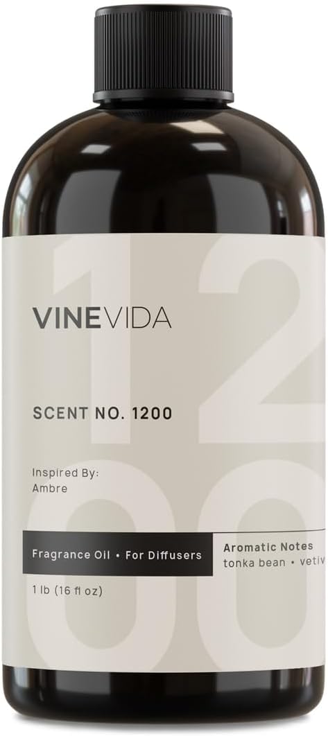 VINEVIDA [16 Fl Oz] Scent NO. 1200 Fragrance Oil for Cold Air Diffusers, Aromatic Notes of Aniseed, Incense, Balm, Patchouli & Cistus Essential Oils for Diffuser Oil Refill & Air Freshener Spray - Bloomnest