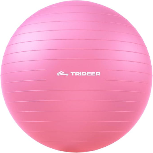 Trideer Exercise Ball for Yoga, Pilates & Fitness – Stability Ball Equipment for Home Gym & Office Chair, Core & Balance Training Accessories, Physical Therapy Equipment, Quick Pump Included, 5 Sizes - Bloomnest