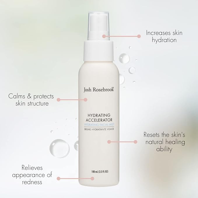 Josh Rosebrook Face Mist Hydrating Spray - Refreshing & Lightweight Antioxidant Hydrating Accelerator - Natural Facial Spray for All Skin Types (100 mL (3.3 fl oz)) - Bloomnest