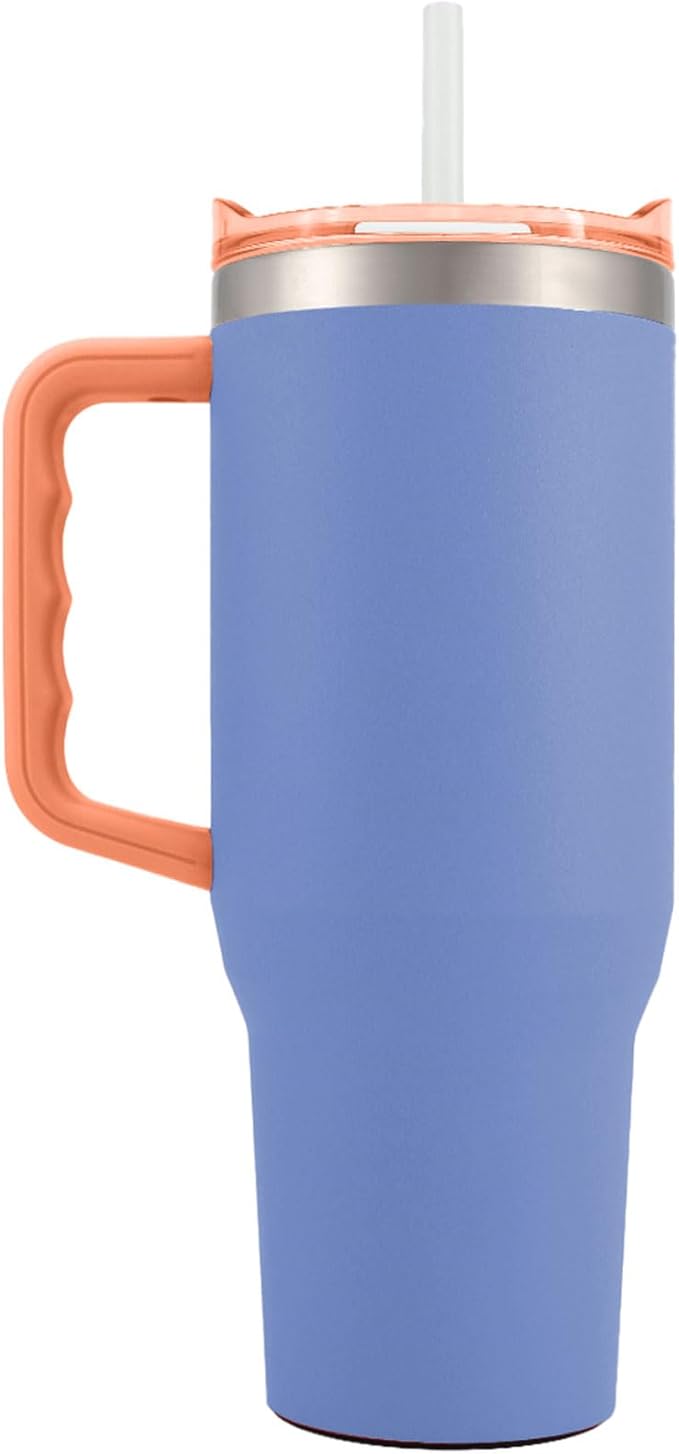 Yukon Outfitters Fit Forty 40oz Double Wall Vacuum Insulated Stainless Steel Tumbler with Reusable Straw & Ergonomic Handle | For Hot or Cold Beverage, Persian Jewel - Bloomnest