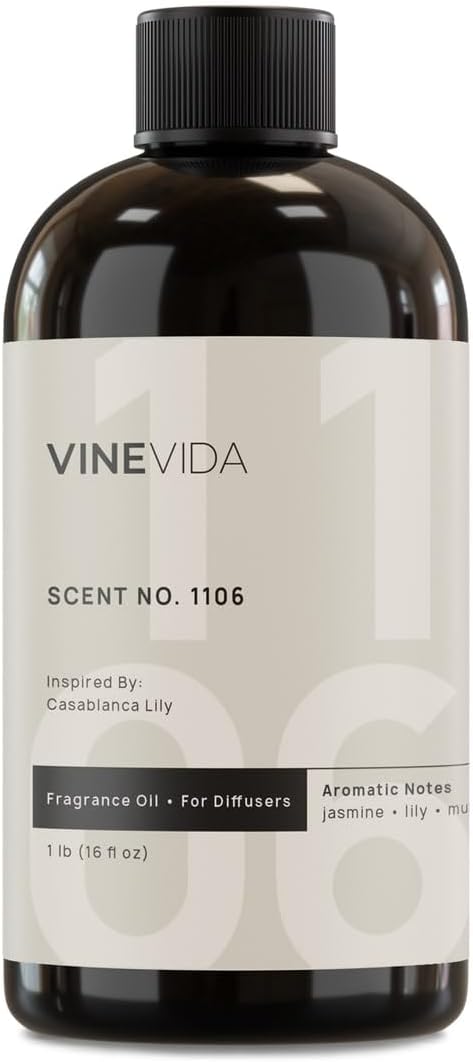 VINEVIDA [16 Fl Oz] Scent NO. 1106 Fragrance Oil for Cold Air Diffusers, Aromatic Notes of Citrus, Green, Floral, Sugar & Vanilla Essential Oils for Diffuser Oil Refill & Air Freshener Room Spray - Bloomnest