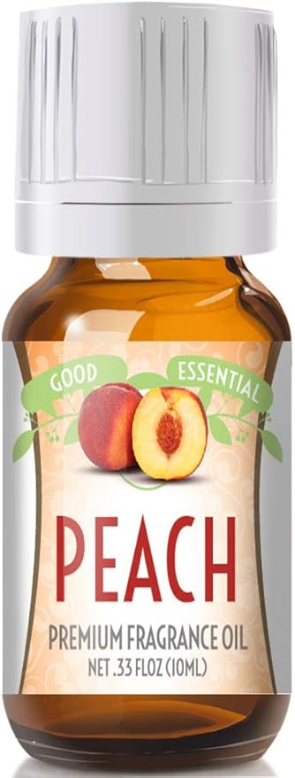 Good Essential – Professional Peach Fragrance Oil 10ml for Diffuser, Candles, Soaps, Lotions, Perfume 0.33 fl oz GoodEssential