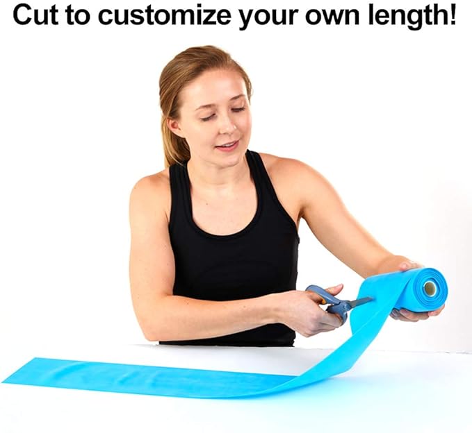 Resistance Band for Working Out - 8,16,24 Yard Resistance Bands Bulk Rolls - 10 Strengths in Light Medium and Heavy Exercise Bands - Latex Free Workout Bands Including iPhone App and e-Book - Bloomnest