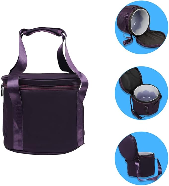 Vaguelly Singing Bowl Carrying Case Crystal Singing Bowl Carrying Case Bag 10inch Sound Healing Instrument Travel Carry Case Bag For Sound Healing and Meditation Purple - Bloomnest