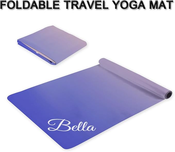 Custom Name Yoga Mat,Personalized Travel Yoga Exercise Mat,Non Slip,Perfect for Kids & Adults,Gradient Color E Series - Bloomnest