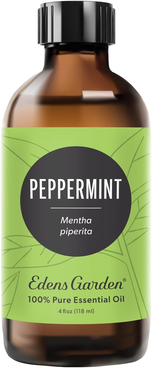 Edens Garden Peppermint Essential Oil- 100% Pure Premium Grade, Undiluted, Natural, Therapeutic, Aromatherapy, The Best for Diffuser, Candle, Laundry, Hair 118 ml (4 fl oz) EdensGarden