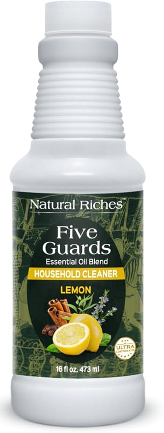 Natural Riches Household Cleaner Concentrate Five Guards Lemon scent from The Tales of French stories of Thieves Essential oil Blend household cleaner - 16 fl oz - Bloomnest