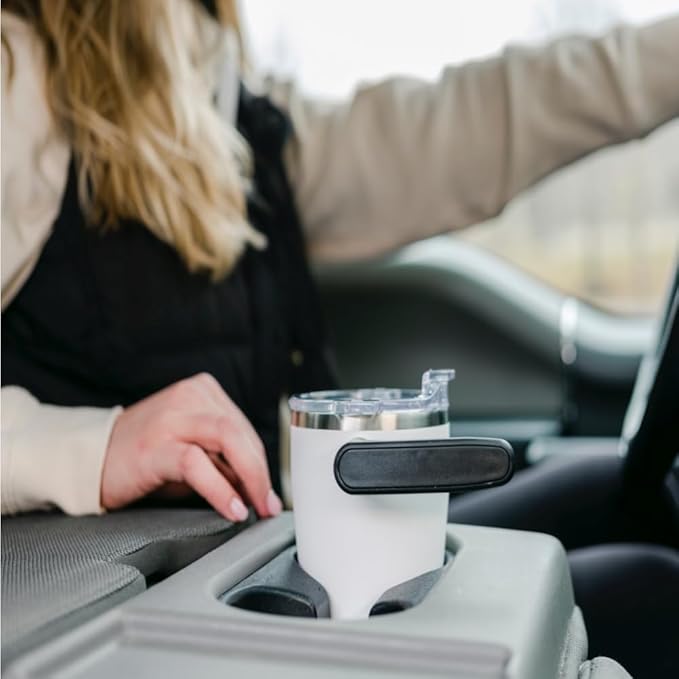 OUTSIDER Stainless Steel Vacuum Insulated Coffee Mug/Cup with Rotating Handle and Spill Proof Lid – Great Travel Tumbler for Outdoor, Home, Office – 17 ounces, Navy